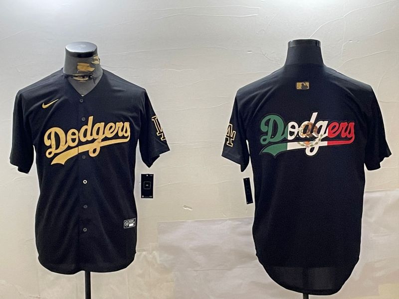 Men Los Angeles Dodgers Blank Black Gold Nike MLB Jersey style 0029->los angeles dodgers->MLB Jersey